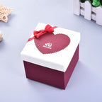 Paper Valentine Day Gift Box With Bow