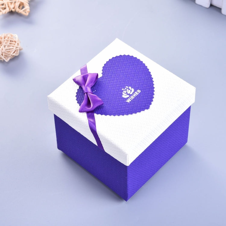 Paper Valentine Day Gift Box With Bow — 10x10x10cm