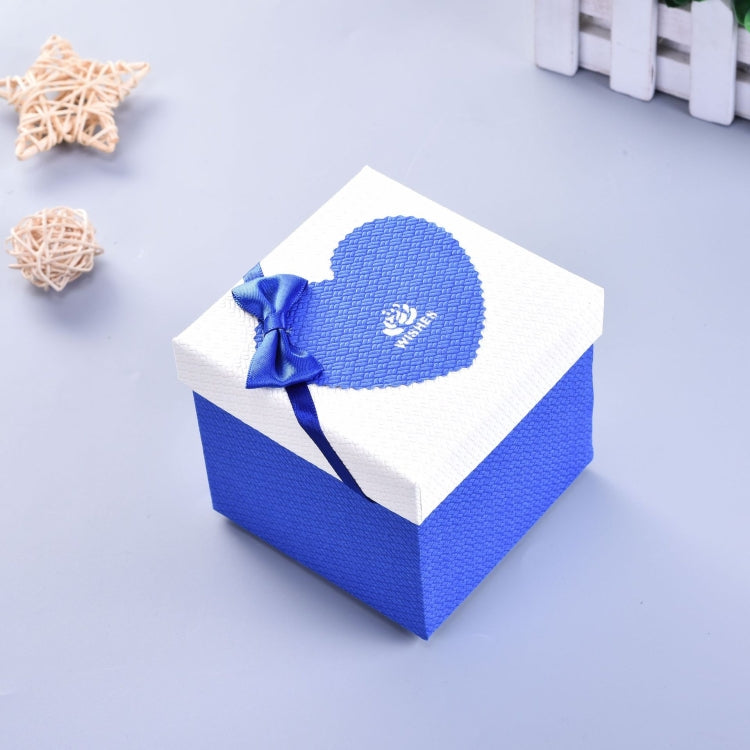 Paper Valentine Day Gift Box With Bow — Wine Red