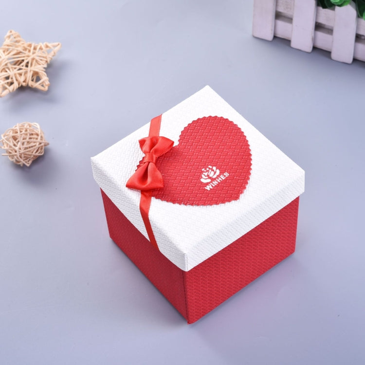 Paper Valentine Day Gift Box With Bow — Pink