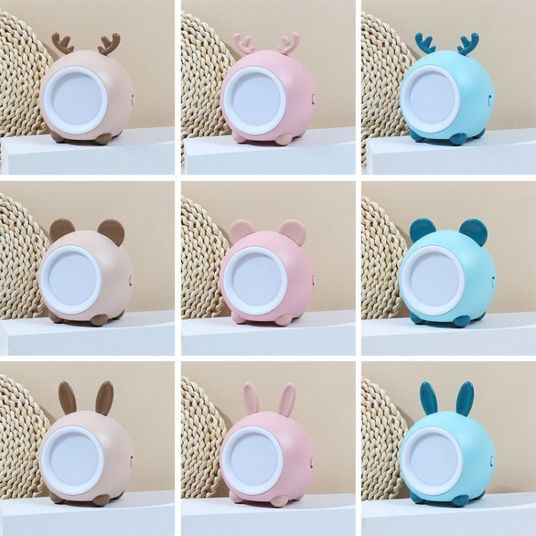 XY010 2 PCS Cute Pet Night Light LED Touch Dimming Dormitory Bedside Light — Blue Rabbit