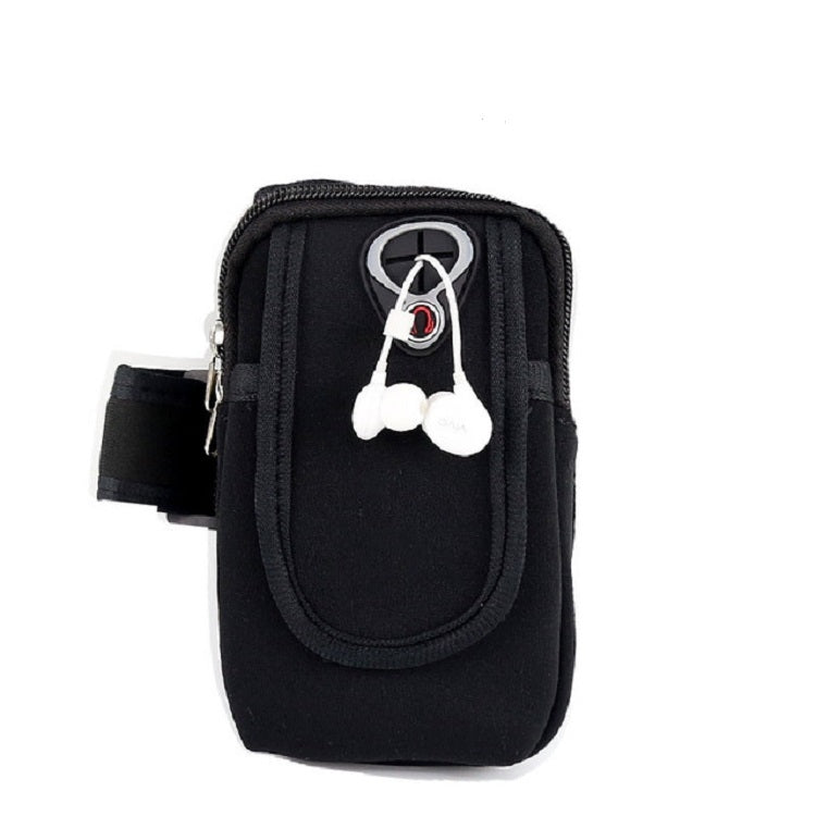 Running Mobile Phone Arm Bag Sports Mobile Phone Arm Sleeve — Black