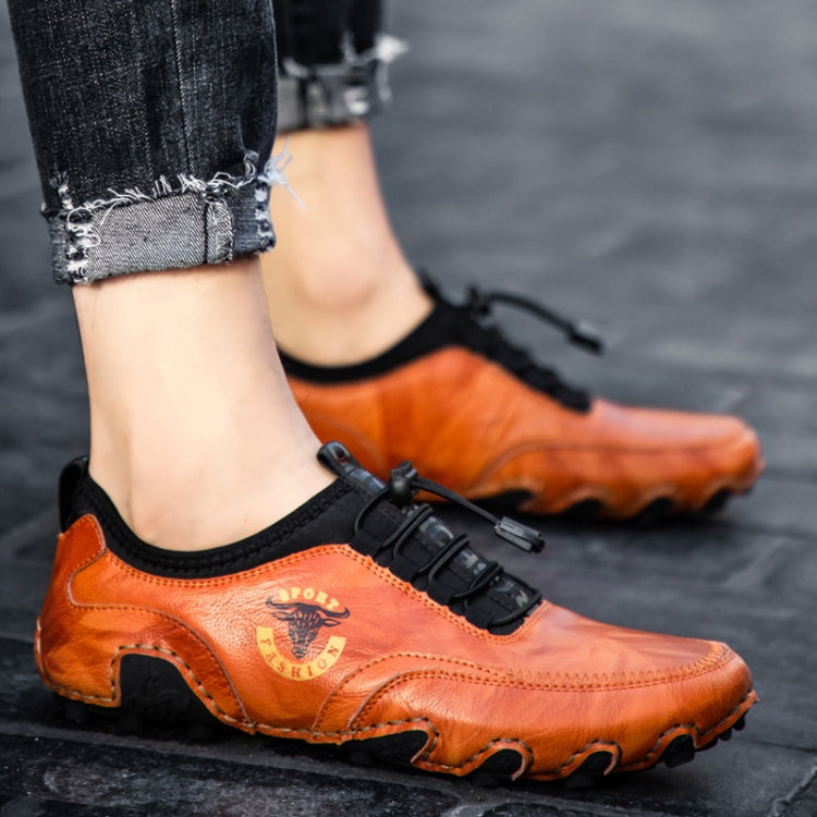 Spring And Summer Men Casual Octopus Peas Lazy Shoes Breathable Leather Shoes — view 6