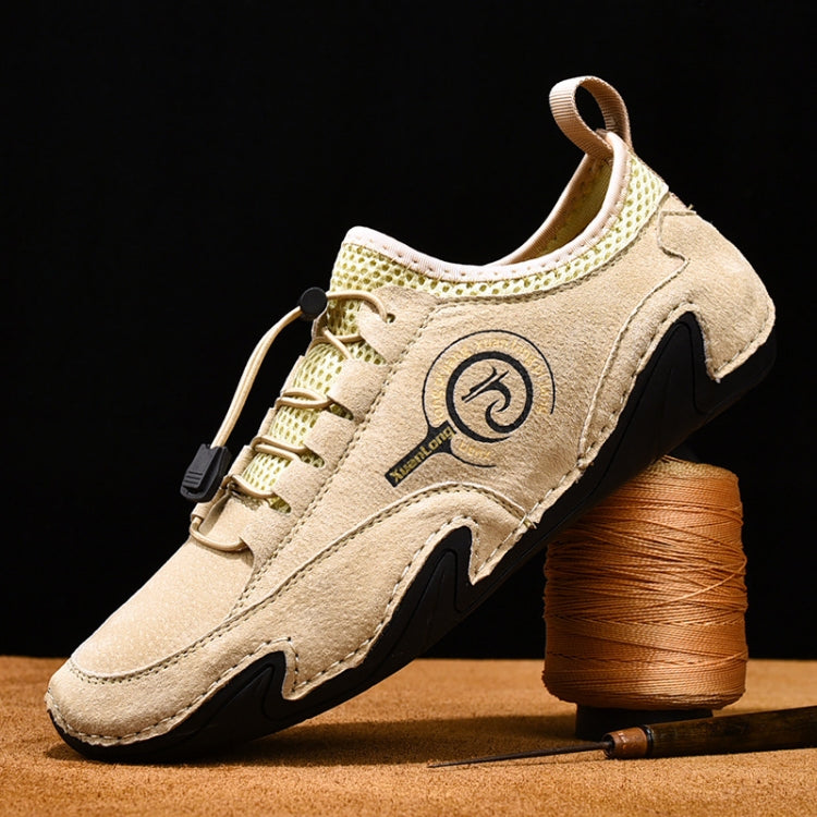 Spring And Summer Men Casual Breathable Peas Shoes Leather Pigskin Lazy Sneakers — view 34