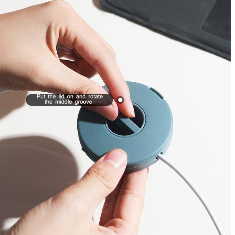 Round Data Cable Storage Box Earphone Storage Collection Box — view 10