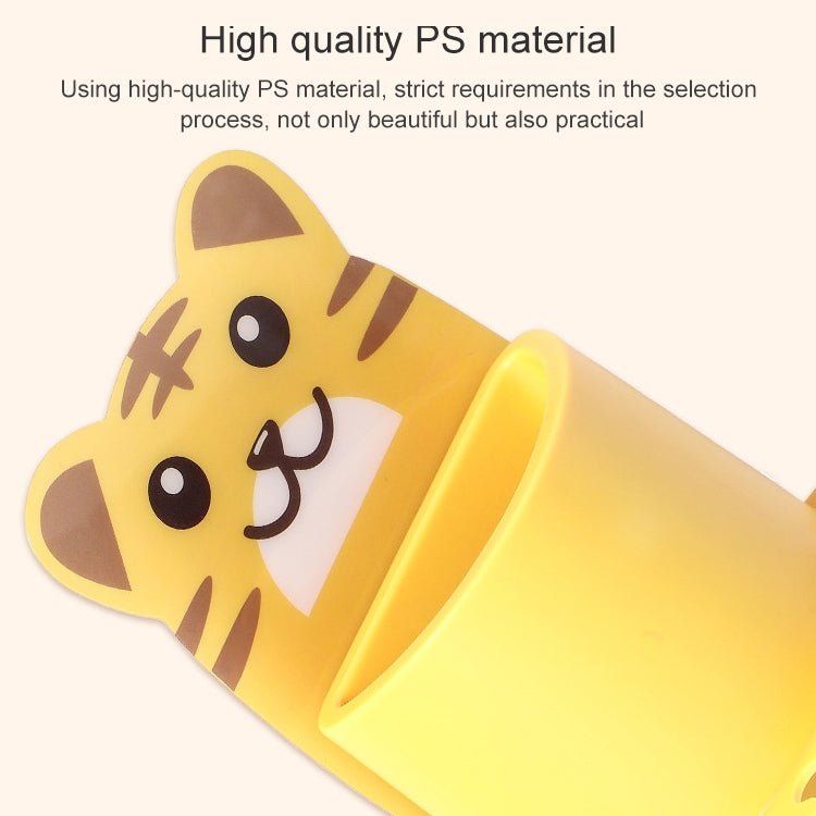 Bathroom Paste Wall-Mounted Shelf Cartoon Animal Toothbrush Holder — Piggy