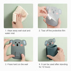 Bathroom Paste Wall-Mounted Shelf Cartoon Animal Toothbrush Holder — view 7