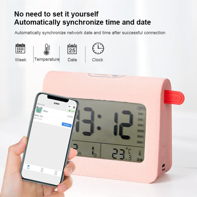 ZKLiLi Lazy Snooze Applet Alarm Clock Bedside Bluetooth Multifunctional Silent Digital Alarm Clock