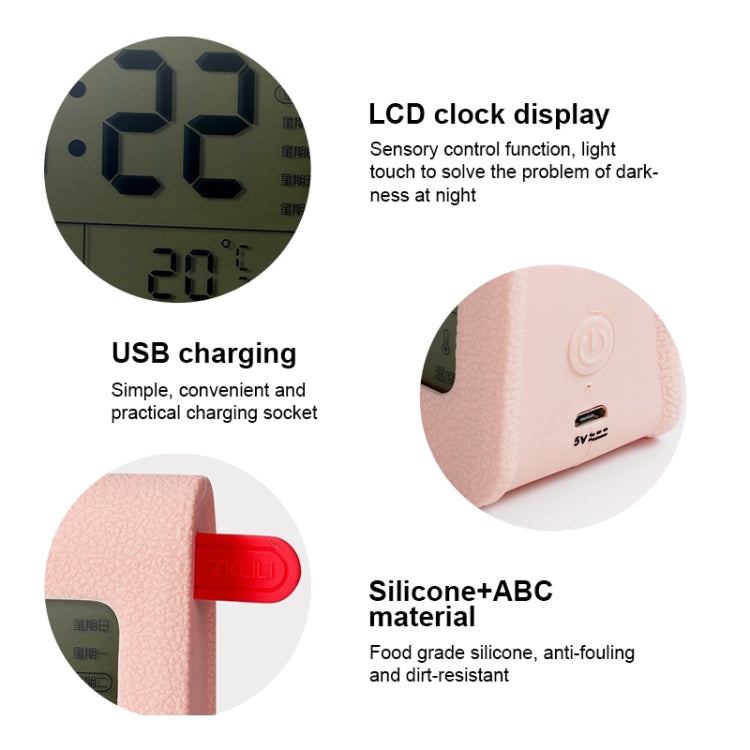 ZKLiLi Lazy Snooze Applet Alarm Clock Bedside Bluetooth Multifunctional Silent Digital Alarm Clock