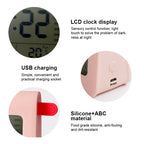 ZKLiLi Lazy Snooze Applet Alarm Clock Bedside Bluetooth Multifunctional Silent Digital Alarm Clock