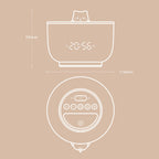 Cat Alarm Clock Night Light 2W LED Rechargeable Adjustable Children Bedroom Bedside Light — view 3