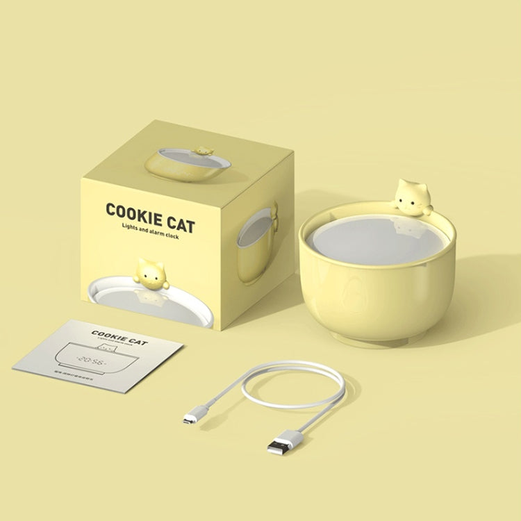 Cat Alarm Clock Night Light 2W LED Rechargeable Adjustable Children Bedroom Bedside Light — view 8