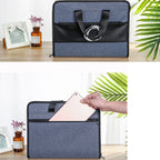 Student Insert Data Storage File Bag Waterproof 13 Grid Portable Organ Bag — view 8