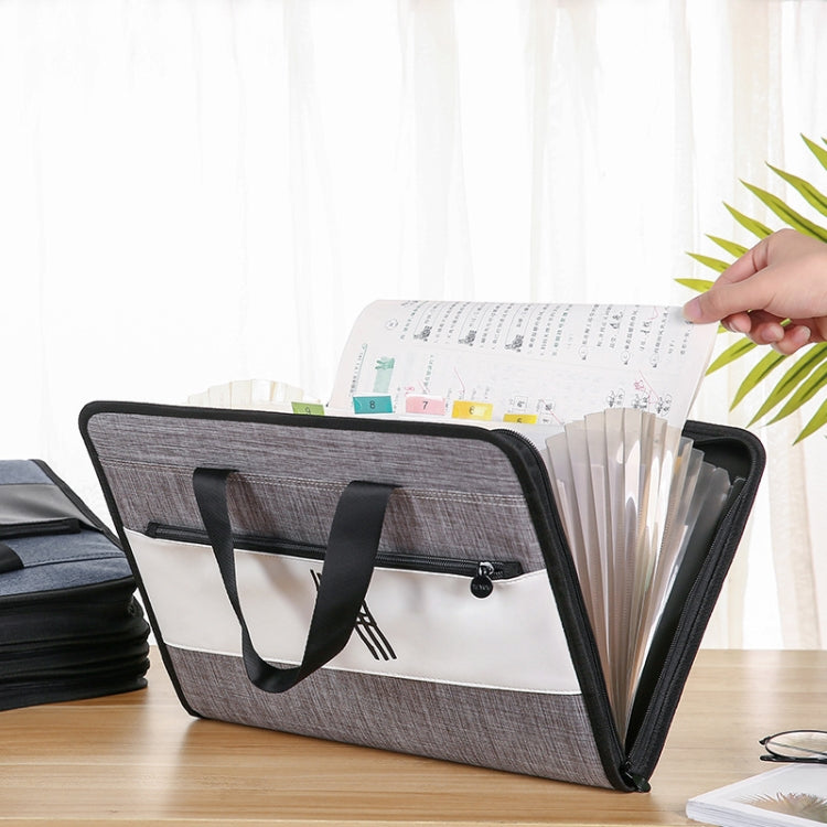 Student Insert Data Storage File Bag Waterproof 13 Grid Portable Organ Bag — view 12
