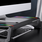 ICE COOREL T1 Monitor Increased Rack Foldable Laptop Stand With RGB Lighting & 4xUSB Expansion Interface