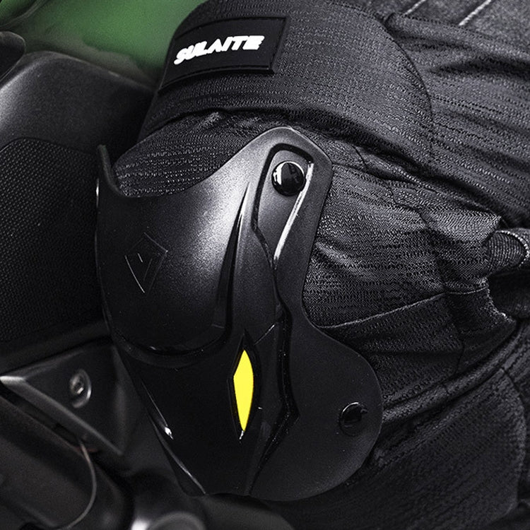 SULAITE Motorcycle Protector Rider Wind Warmth Protective Gear Riding Equipment — Black Elbow Pads