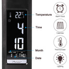 U2 5W 3-Level Dimmable LED Leather Texture Desk Lamp With Temperature/Clock/Calendar Display — view 3