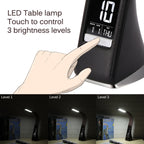 U2 5W 3-Level Dimmable LED Leather Texture Desk Lamp With Temperature/Clock/Calendar Display — view 4