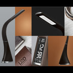 U2 5W 3-Level Dimmable LED Leather Texture Desk Lamp With Temperature/Clock/Calendar Display — view 7