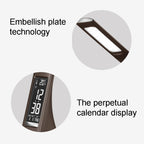 U2 5W 3-Level Dimmable LED Leather Texture Desk Lamp With Temperature/Clock/Calendar Display — view 8