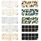 Geometric Pattern Staircase Wall Tile Sticker Kitchen Stove Water And Oil Proof Stickers — view 31