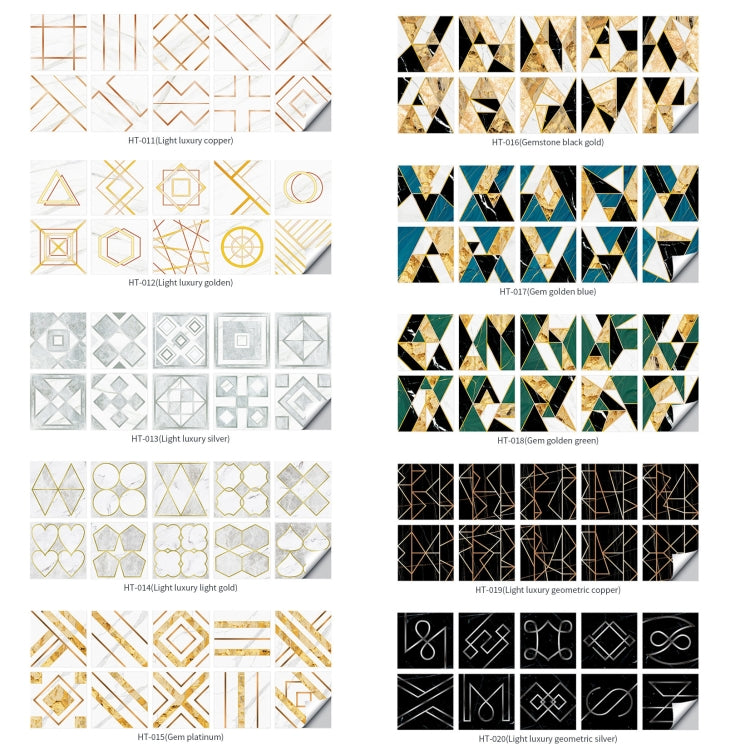 Geometric Pattern Staircase Wall Tile Sticker Kitchen Stove Water And Oil Proof Stickers — view 31