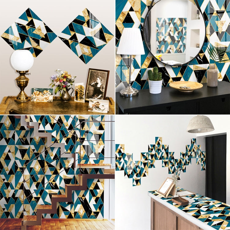 Geometric Pattern Staircase Wall Tile Sticker Kitchen Stove Water And Oil Proof Stickers — view 40