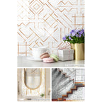 Geometric Pattern Staircase Wall Tile Sticker Kitchen Stove Water And Oil Proof Stickers — view 37