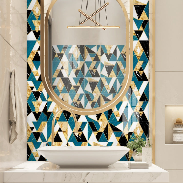Geometric Pattern Staircase Wall Tile Sticker Kitchen Stove Water And Oil Proof Stickers — view 39