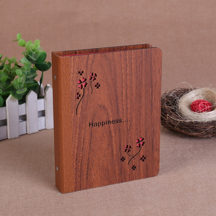 6-Inch 32 Sheets Wooden DIY Photo Album Creative Gift — Happiness