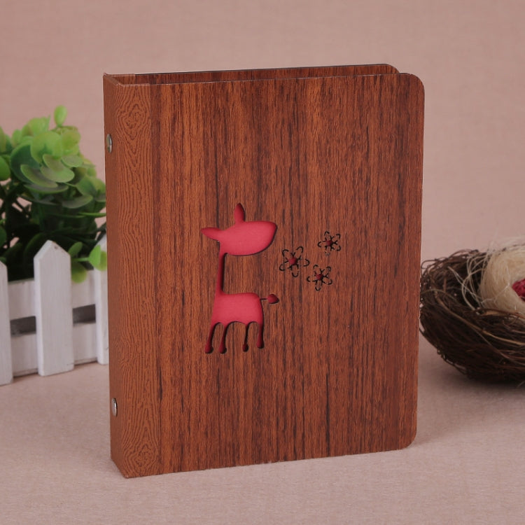 6-Inch 32 Sheets Wooden DIY Photo Album Creative Gift — Fawn
