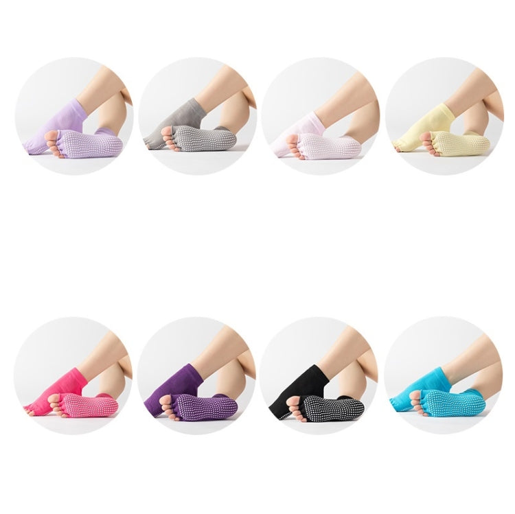 3 Pair Open-Toe Yoga Socks Indoor Sports Non-Slip Five-Finger Dance Socks