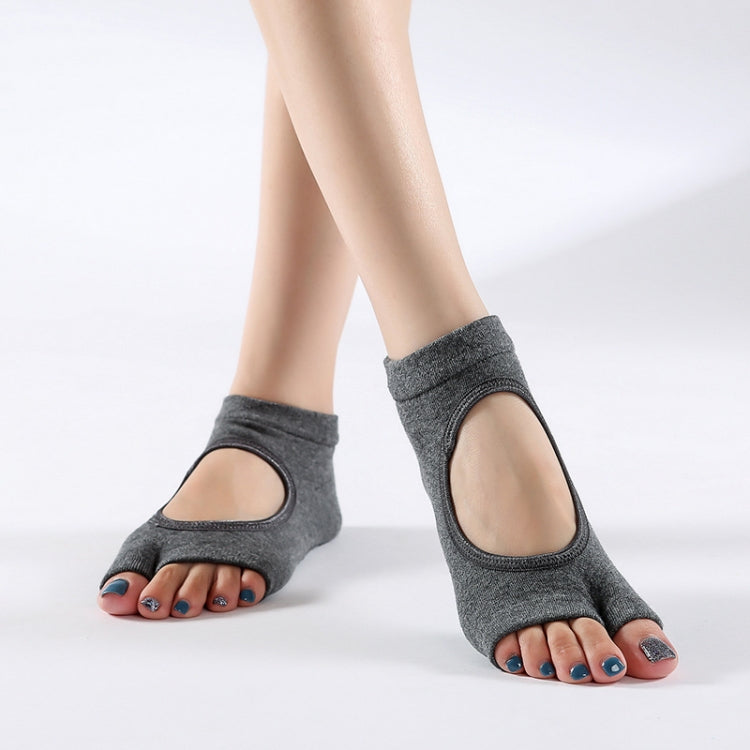2 Pair Two-Toed Yoga Socks Clogs Socks Non-Slip Sports Cotton Socks — One Size