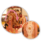Music Box Rotating Music Box Gift Decoration, Ferris Wheel Bear — Pink