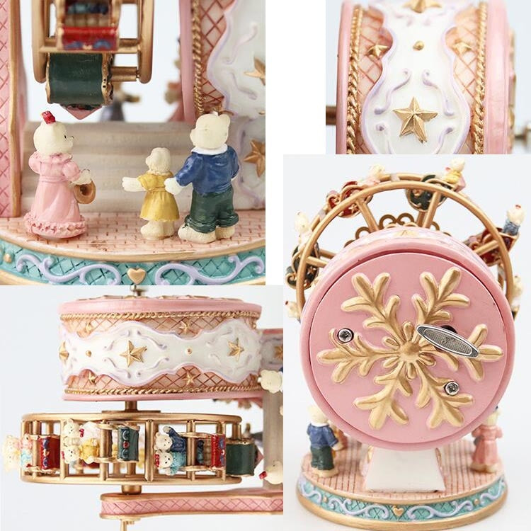 Music Box Rotating Music Box Gift Decoration, Ferris Wheel Bear — view 5