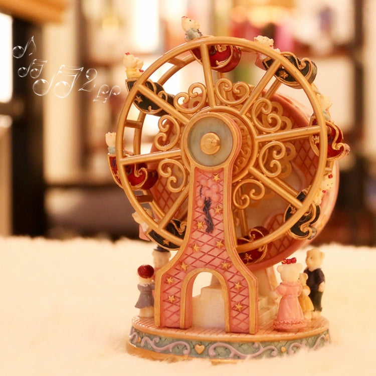 Music Box Rotating Music Box Gift Decoration, Ferris Wheel Bear — view 6