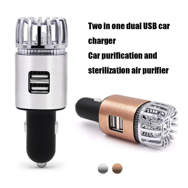 JO-6291 Negative Ion Car Sterilizing Air Purifier Mobile Phone High-Speed Charging Dual USB Cigarette Lighter
