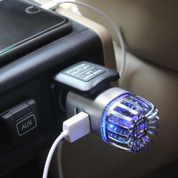 JO-6291 Negative Ion Car Sterilizing Air Purifier Mobile Phone High-Speed Charging Dual USB Cigarette Lighter