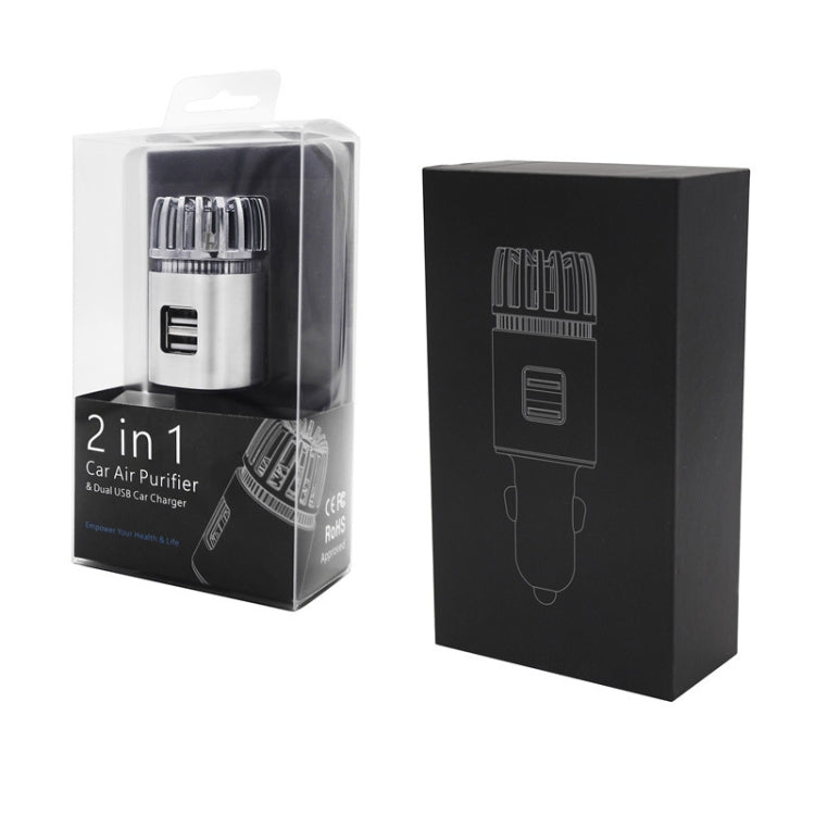 JO-6291 Negative Ion Car Sterilizing Air Purifier Mobile Phone High-Speed Charging Dual USB Cigarette Lighter