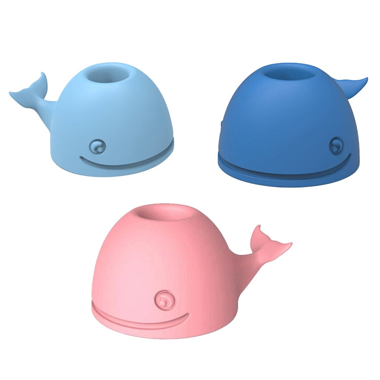 3 PCS Silicone Whale Toothbrush Holder Desktop Office Pen Holder — Pink