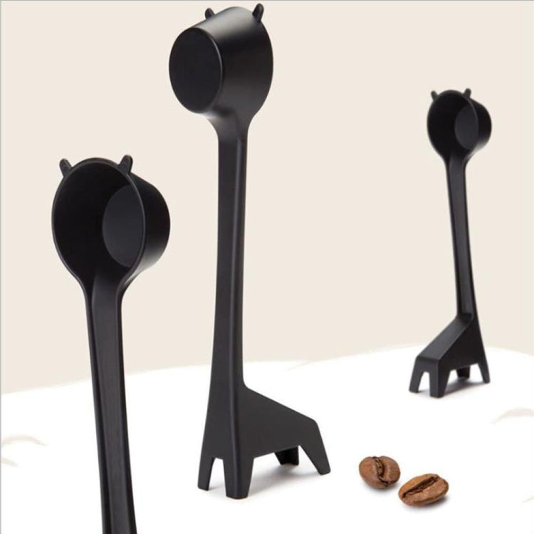 5 PCS Cartoon Giraffe Shape Coffee Spoon Coffee Bean Powder Quantitative Spoon Metering Plastic Spoon