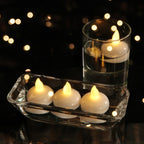 12 PCS Waterproof Candles SPA Shower Water Decorative Candle Lights LED Floating Candles