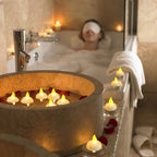 12 PCS Waterproof Candles SPA Shower Water Decorative Candle Lights LED Floating Candles