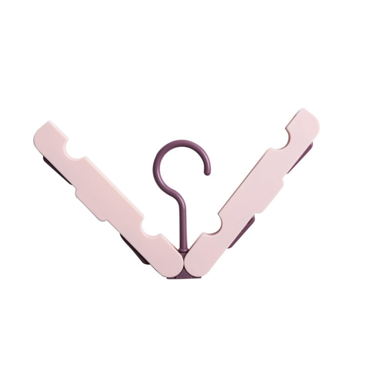 Travel Foldable Portable Clothes Hanger Household Anti-Skid And Windproof Clothes Hanger — Pink
