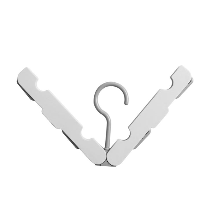 Travel Foldable Portable Clothes Hanger Household Anti-Skid And Windproof Clothes Hanger — Off-white