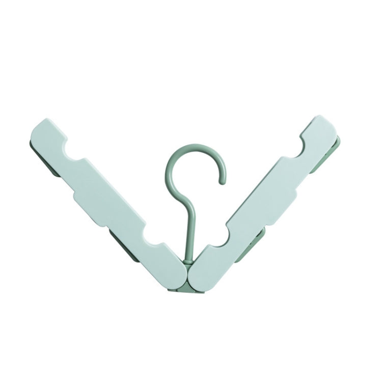 Travel Foldable Portable Clothes Hanger Household Anti-Skid And Windproof Clothes Hanger — Light Green
