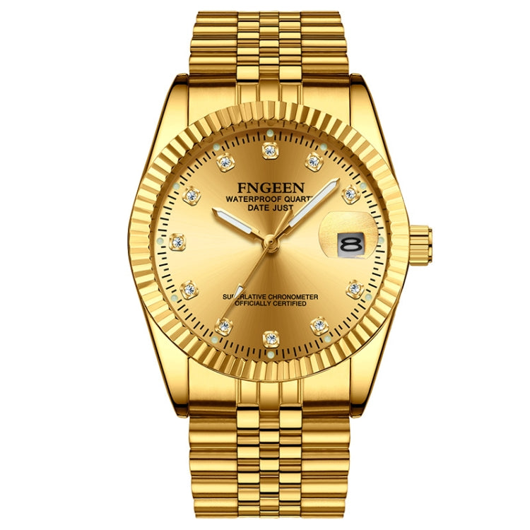 FNGEEN 7008 Men Fashion Diamond Dial Watch Couple Watch