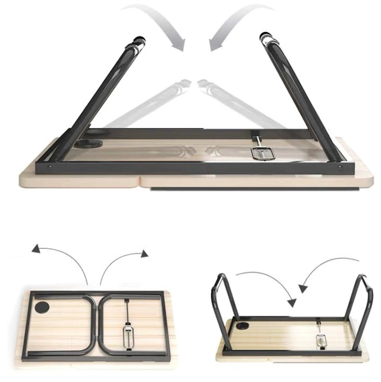 Bed Four-Speed Lifting Table Folding Laptop Desk Adjustable Dormitory Lazy Table with Cup Holder