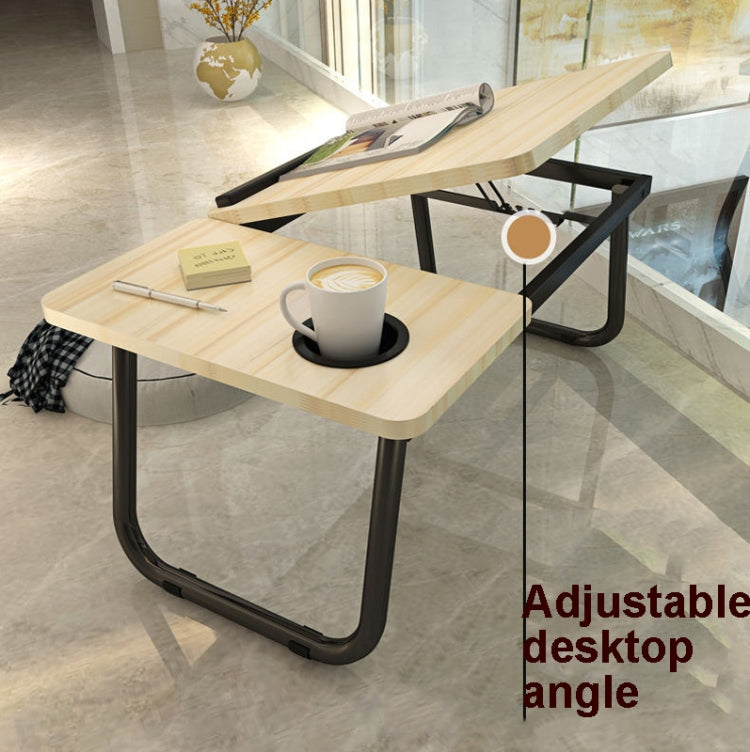Bed Four-Speed Lifting Table Folding Laptop Desk Adjustable Dormitory Lazy Table with Cup Holder