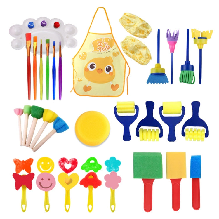 Children DIY Sponge Seal Painting Brush Painting Tool Set